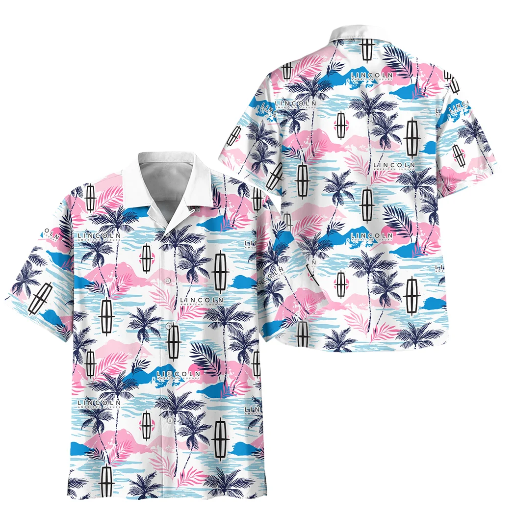 Lincoln Hawaiian Shirt Logo Print, Engine Lover Button Shirt HVN1538LI