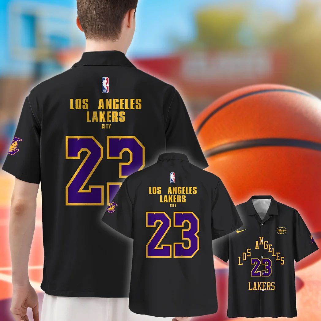 Los Angeles Lakers Hawaiian Shirt Exclusive Logo, Classic Fan Button Shirt HVN1533LAL