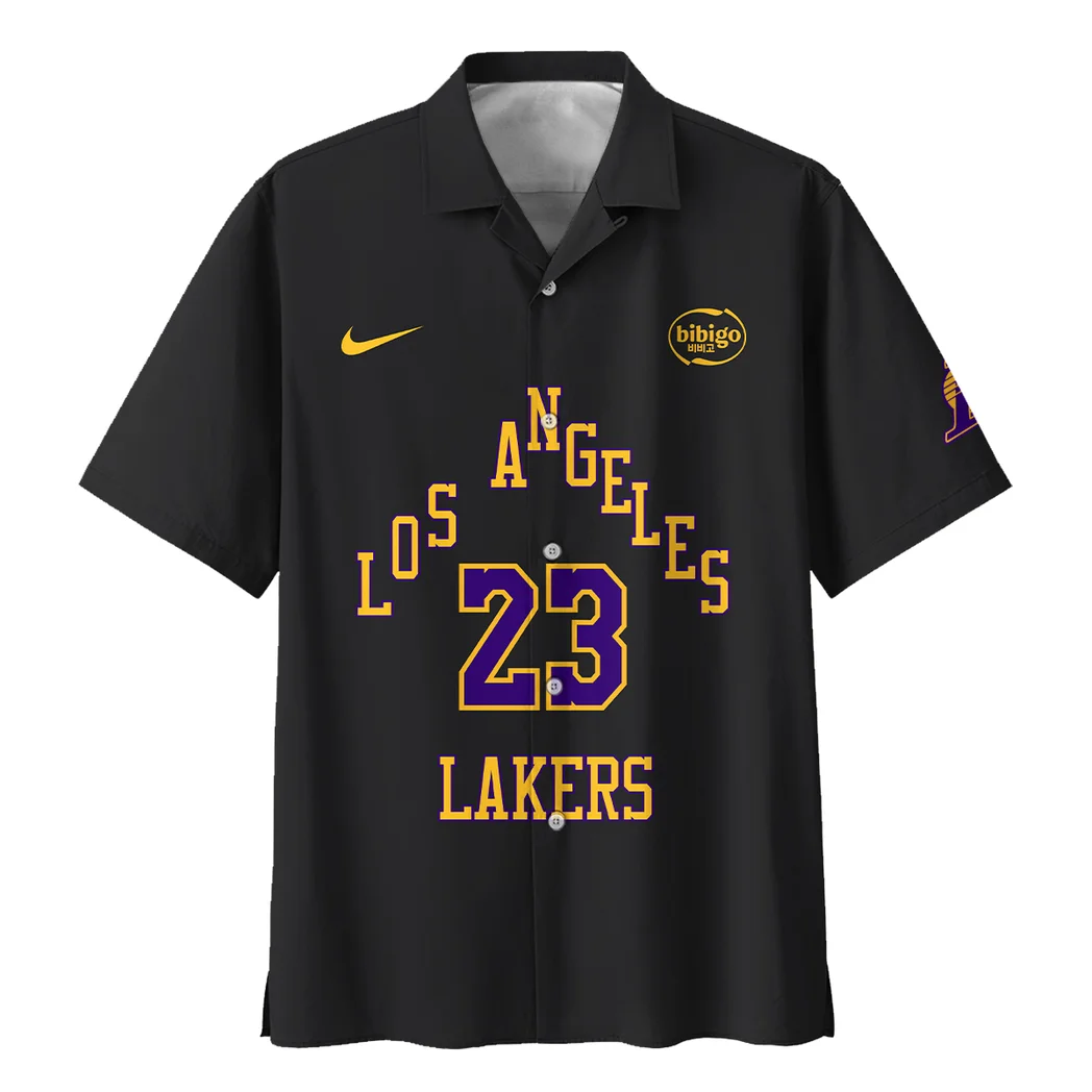 Los Angeles Lakers Hawaiian Shirt Exclusive Logo, Classic Fan Button Shirt HVN1533LAL