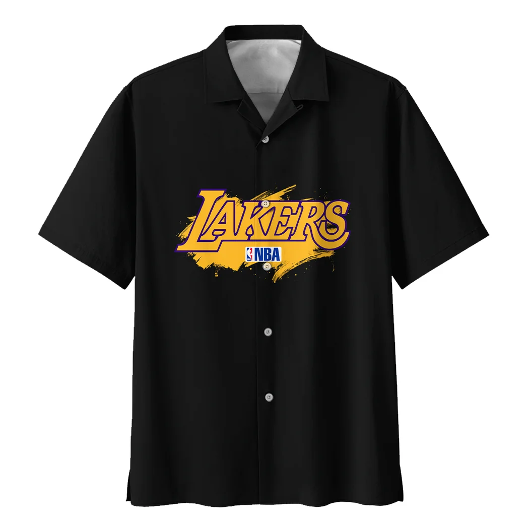 Los Angeles Lakers Hawaiian Shirt Exclusive Logo, Sport Pride Button Shirt HVN1531LAL
