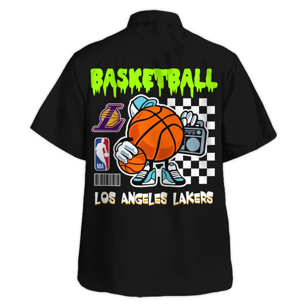 Los Angeles Lakers Hawaiian Shirt Exclusive Logo, Sport Pride Button Shirt HVN1531LAL