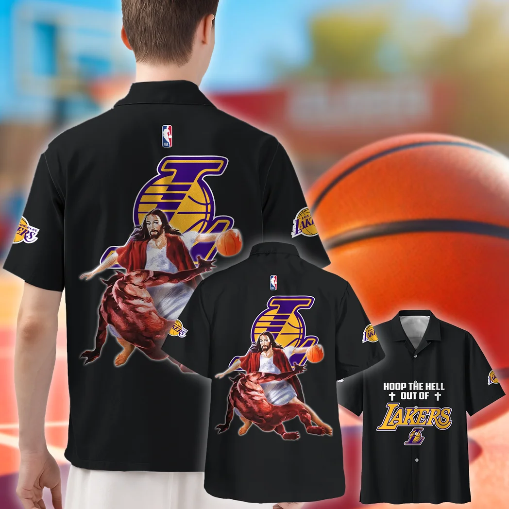 Los Angeles Lakers Hawaiian Shirt Logo Print, Celebration Style Button Shirt HVN1532LAL