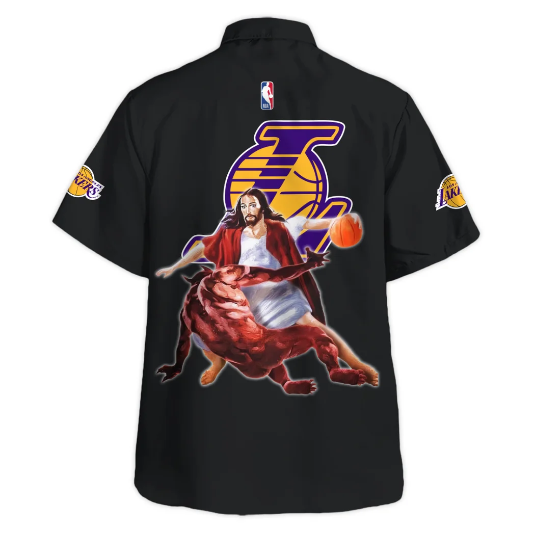 Los Angeles Lakers Hawaiian Shirt Logo Print, Celebration Style Button Shirt HVN1532LAL