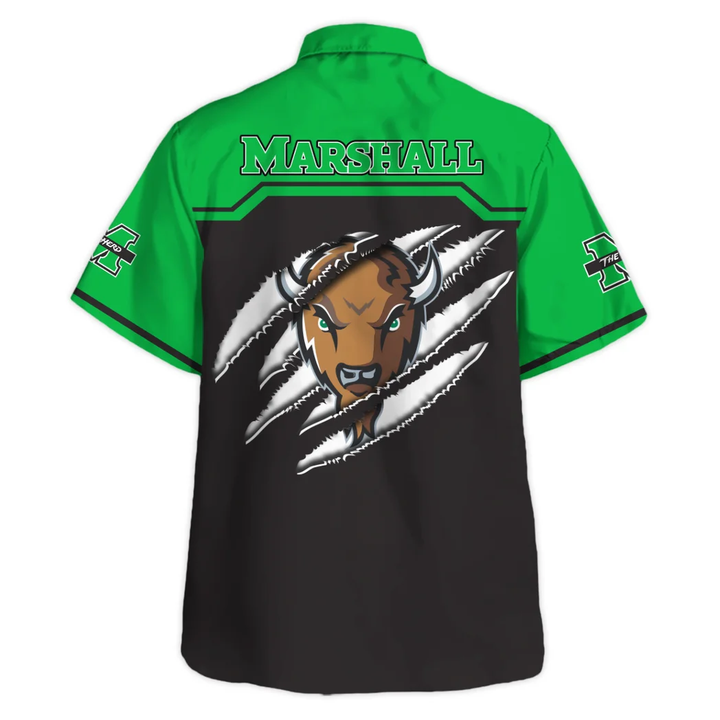 Marshall Thundering Herd Hawaiian Shirt Logo Print, Tropical Match Day Shirt HVN1469MT