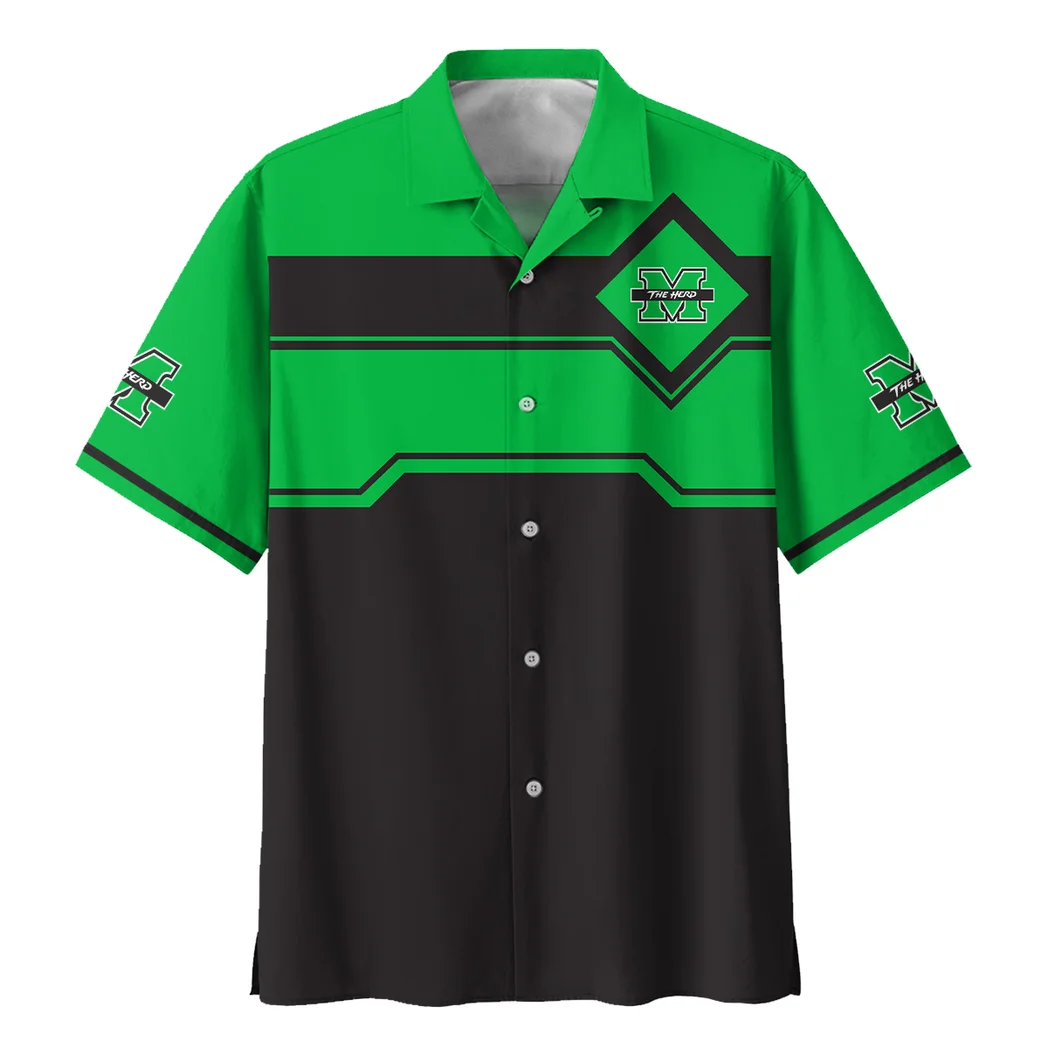 Marshall Thundering Herd Hawaiian Shirt Logo Print, Tropical Match Day Shirt HVN1469MT
