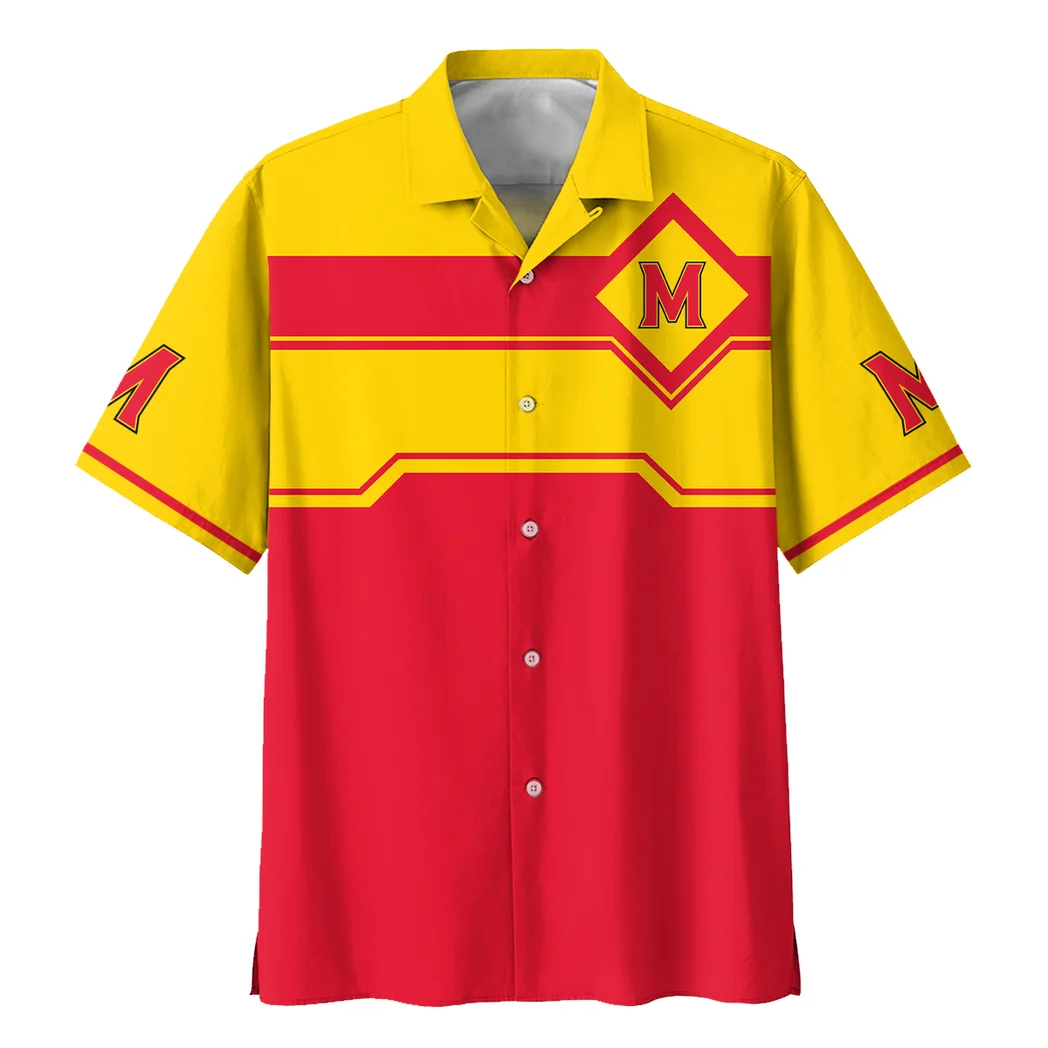 Maryland Terrapins Hawaiian Shirt Logo Print, Fan Vibe Button Shirt HVN1469MT