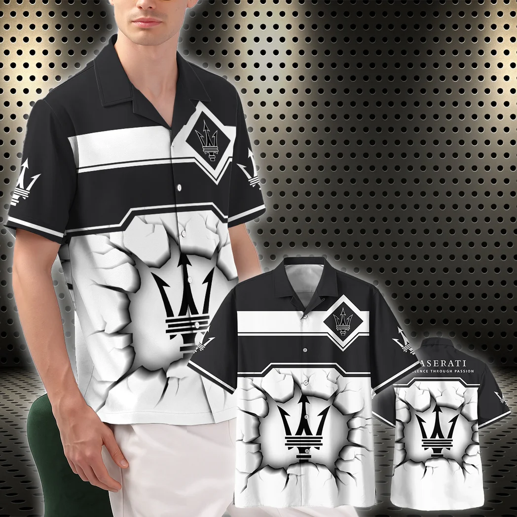 Maserati Hawaiian Shirt, Gearhead Style Button Shirt HVN1400MA