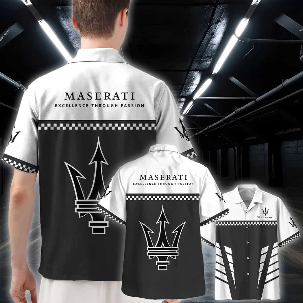 Maserati Hawaiian Shirt, Open Road Button Shirt HVN1385MA