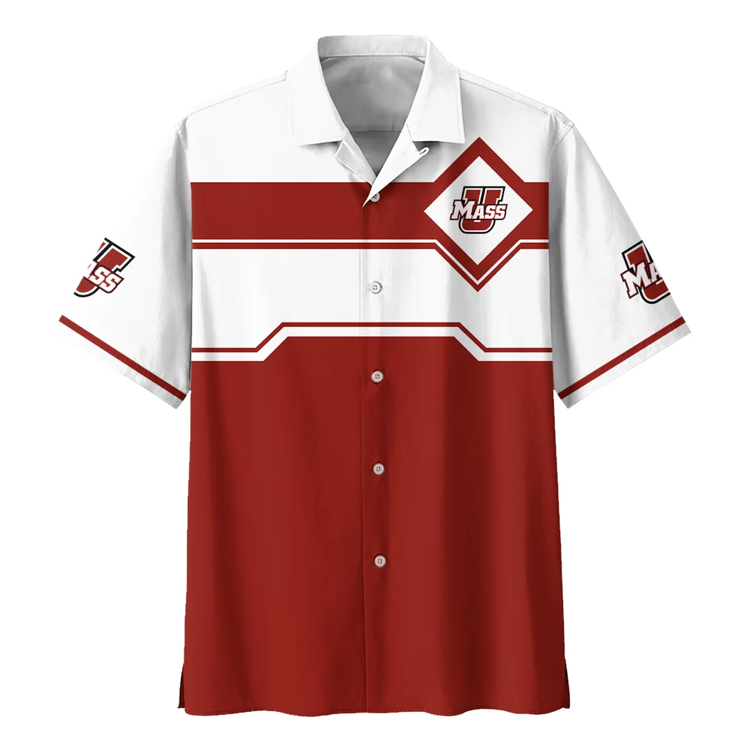 Massachusetts Minutemen Hawaiian Shirt Logo Print, Bold Spirit Button Shirt HVN1469MM