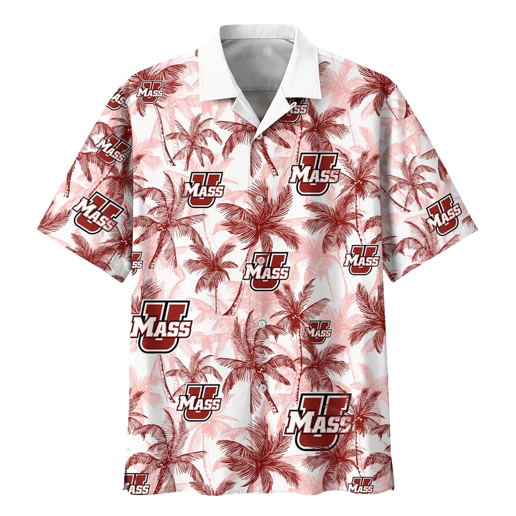Massachusetts Minutemen Hawaiian Shirt Logo Print, Summer Spirit Button Shirt HVN1468MM