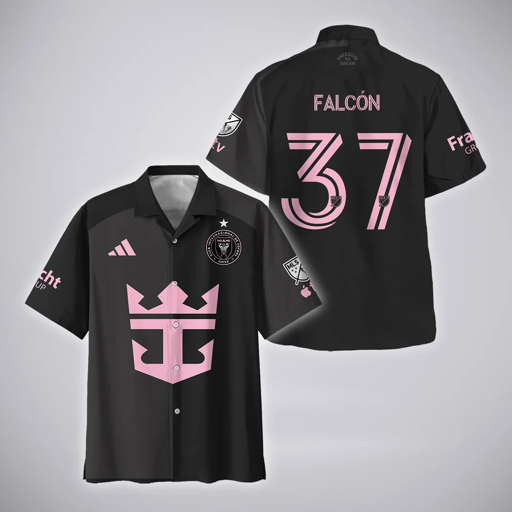 Maximiliano Falcon Inter Miami Hawaiian Shirt Champions MLS 2025, Stadium Energy Button Shirt HVN1420MF