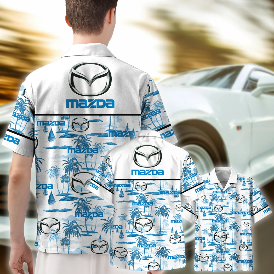 Mazda Hawaiian Shirt Exclusive Logo, Road-Trip Ready Button Shirt HVN1534MAZ
