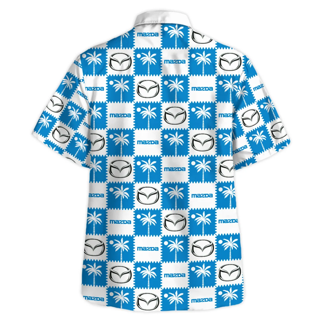 Mazda Hawaiian Shirt Logo Exclusive, Gearhead Style Button Shirt HVN1540MAZ