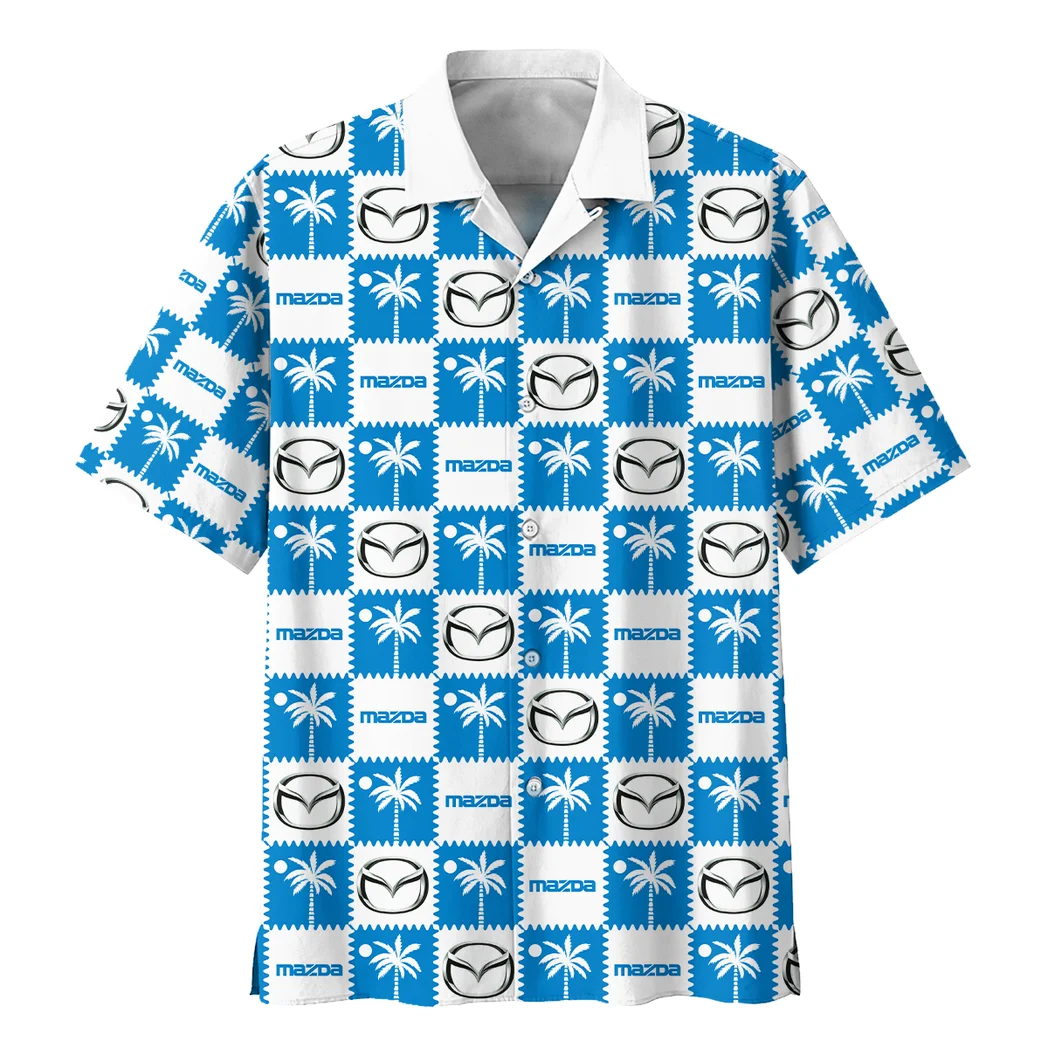 Mazda Hawaiian Shirt Logo Exclusive, Gearhead Style Button Shirt HVN1540MAZ
