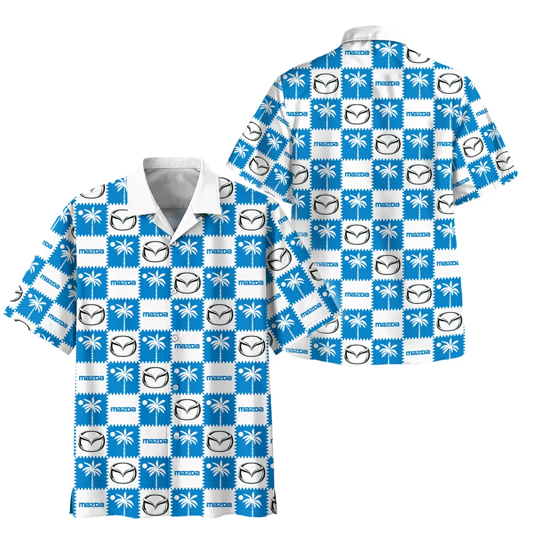 Mazda Hawaiian Shirt Logo Exclusive, Gearhead Style Button Shirt HVN1540MAZ