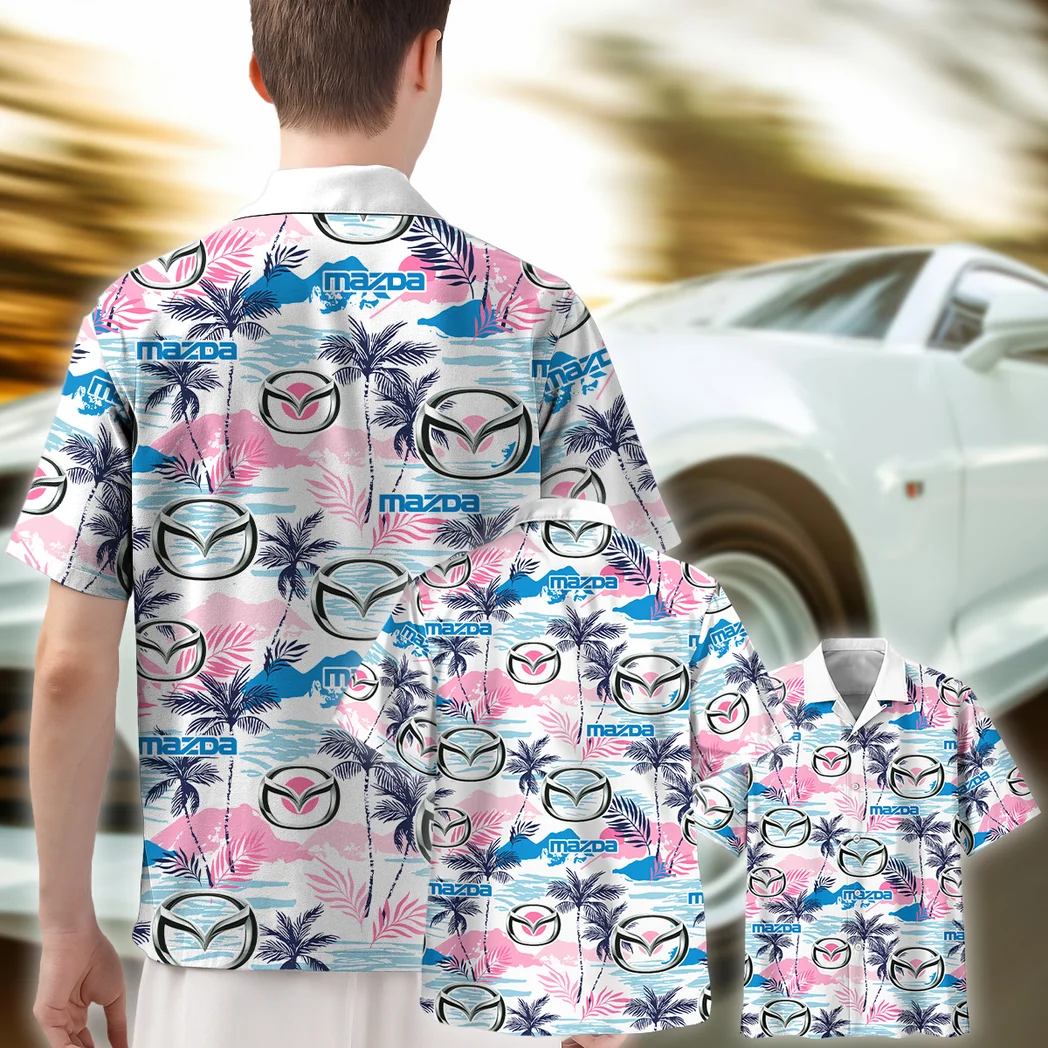 Mazda Hawaiian Shirt Logo Print, Street-Ready Button Shirt HVN1538MAZ