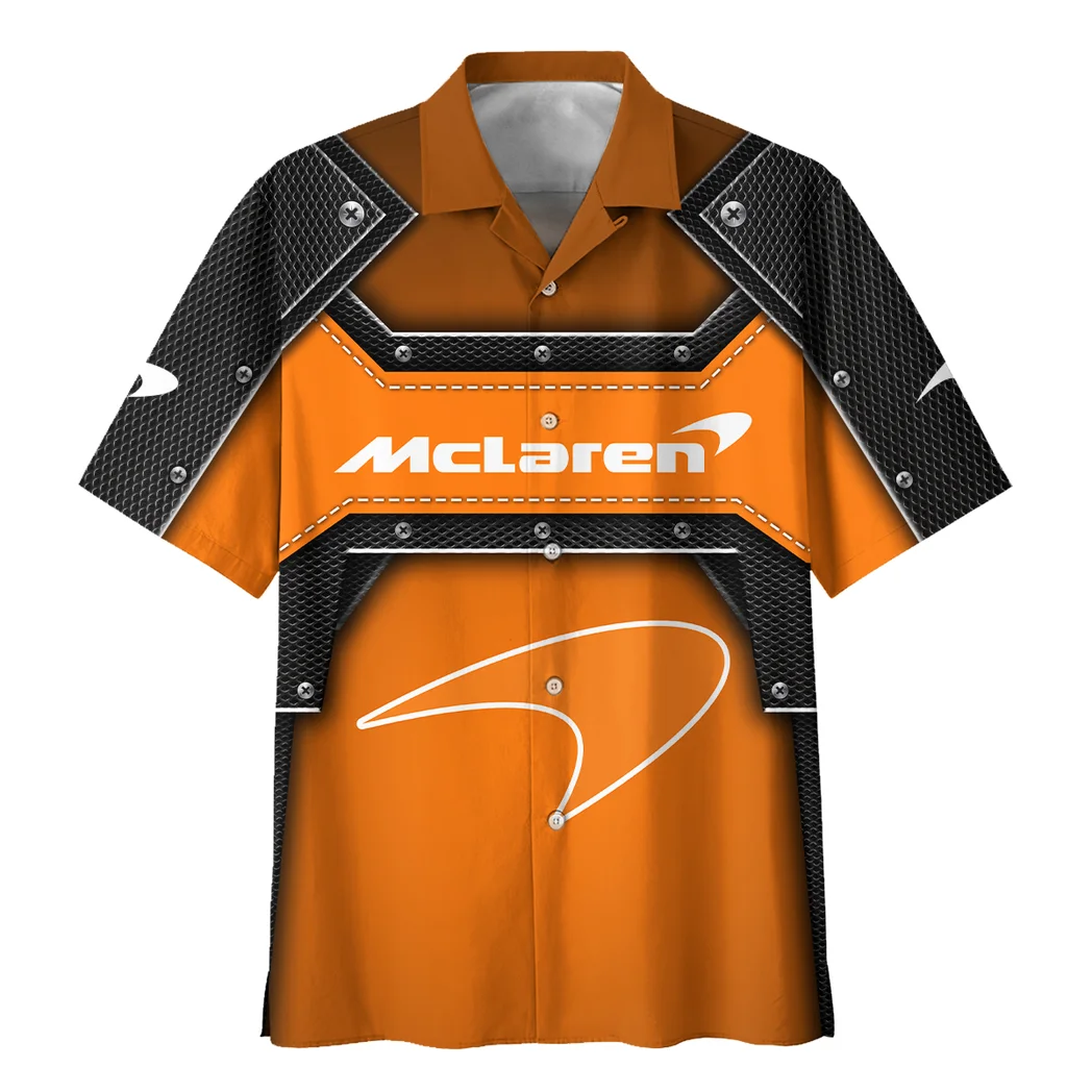 Mclaren Hawaiian Shirt, Bold Driver Button Shirt HVN1401MC