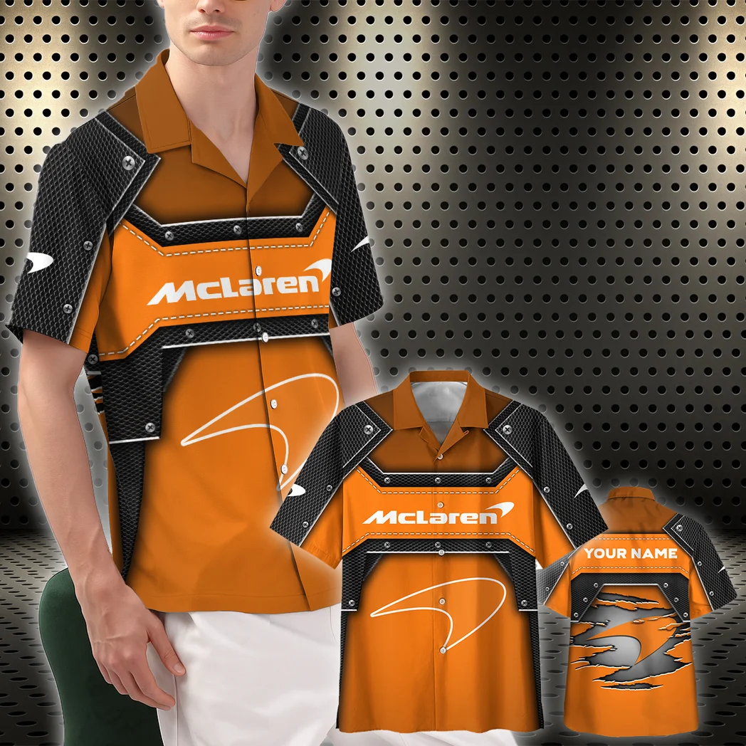 Mclaren Hawaiian Shirt, Bold Driver Button Shirt HVN1401MC
