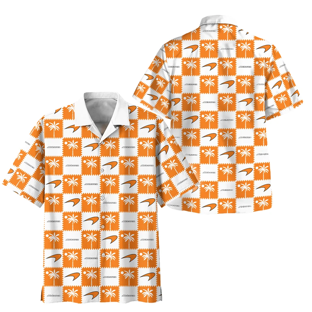 Mclaren Hawaiian Shirt Logo Exclusive, Hot Rod Button Shirt HVN1540MC