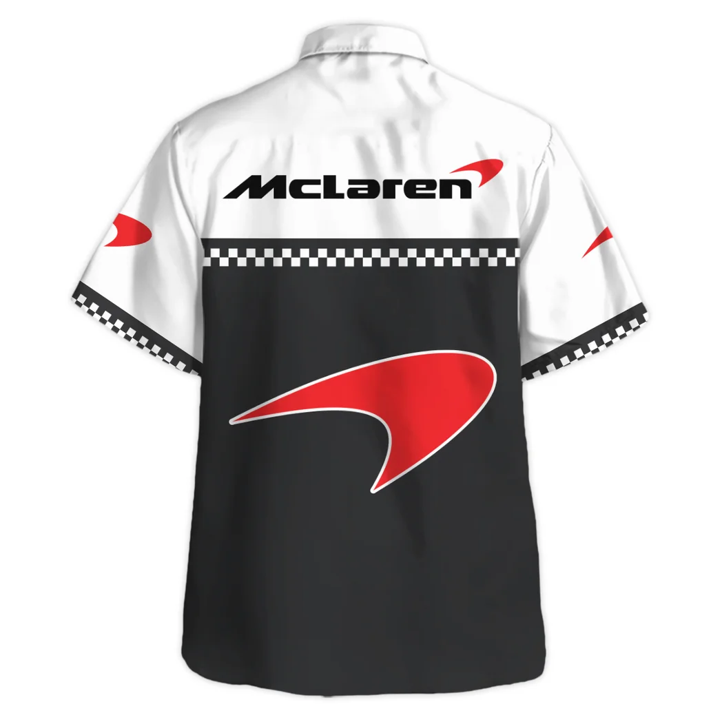Mclaren Hawaiian Shirt, Retro Driver Button Shirt HVN1385MC