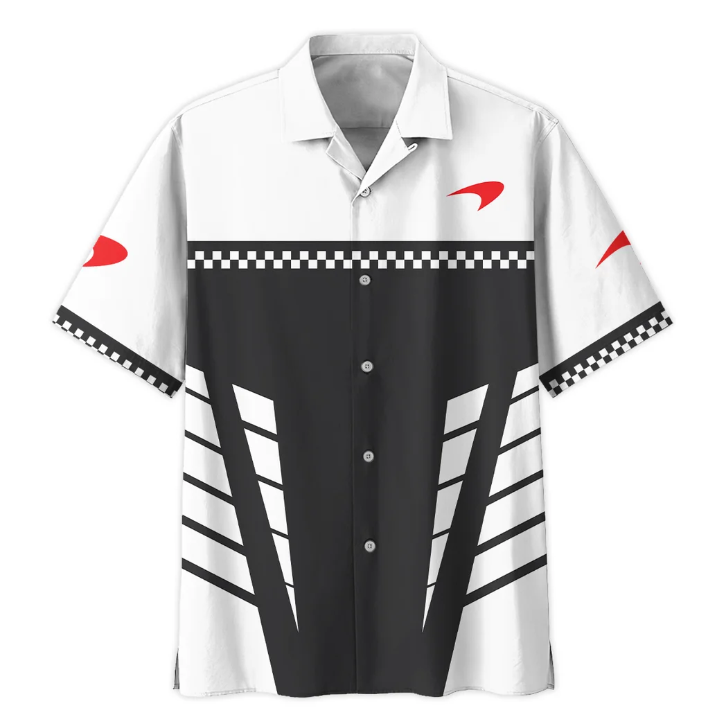 Mclaren Hawaiian Shirt, Retro Driver Button Shirt HVN1385MC