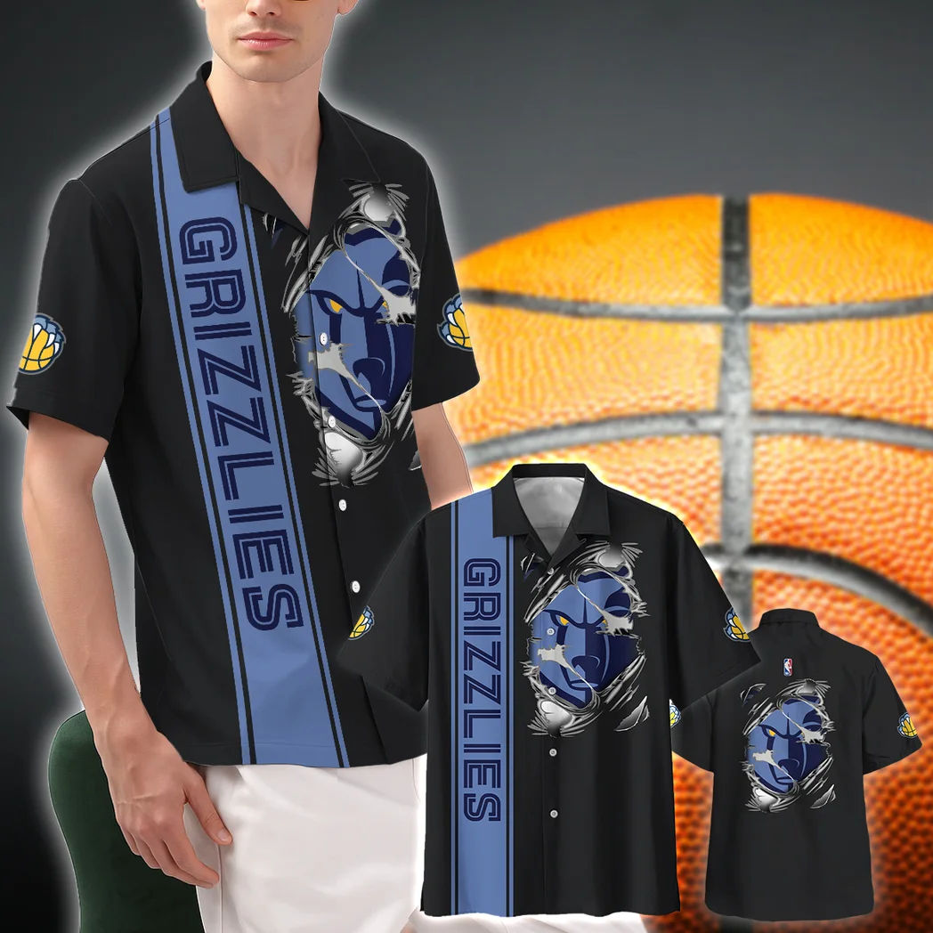 Memphis Grizzlies Hawaiian Shirt Fan Edition Design, Celebration Spirit Button Shirt HVN1579MG
