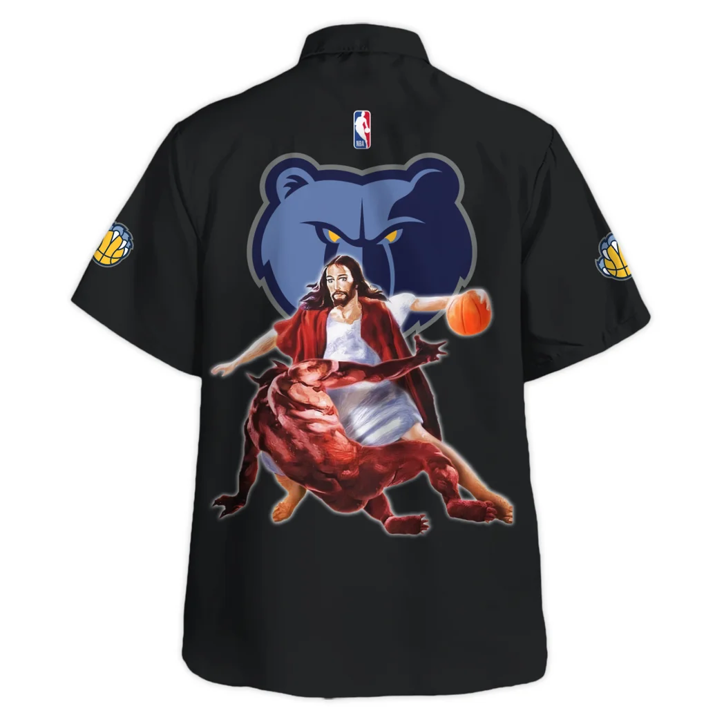 Memphis Grizzlies Hawaiian Shirt Logo Print, Fan Pride Button Shirt HVN1532MG