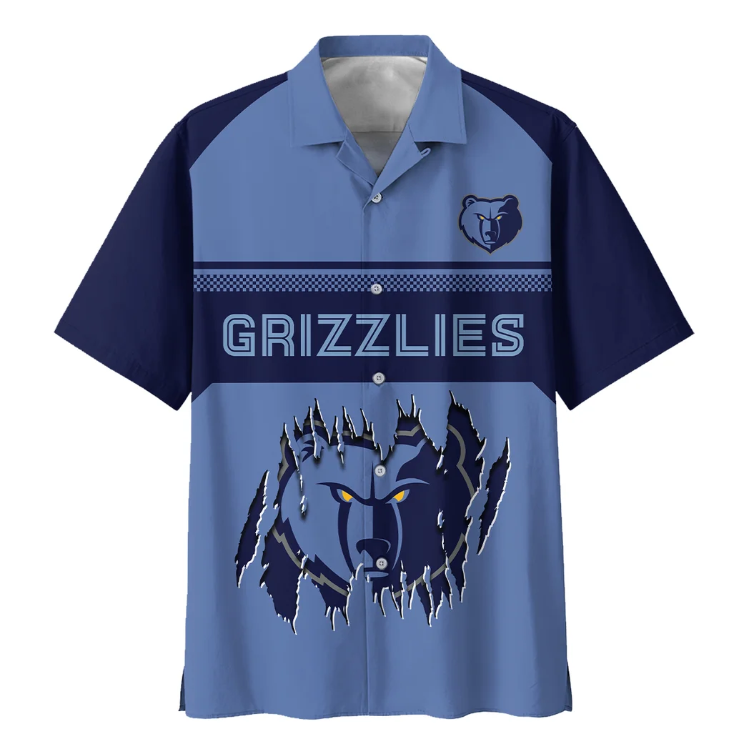 Memphis Grizzlies Hawaiian Shirt Logo Print, Sport Passion Button Shirt HVN1528MG