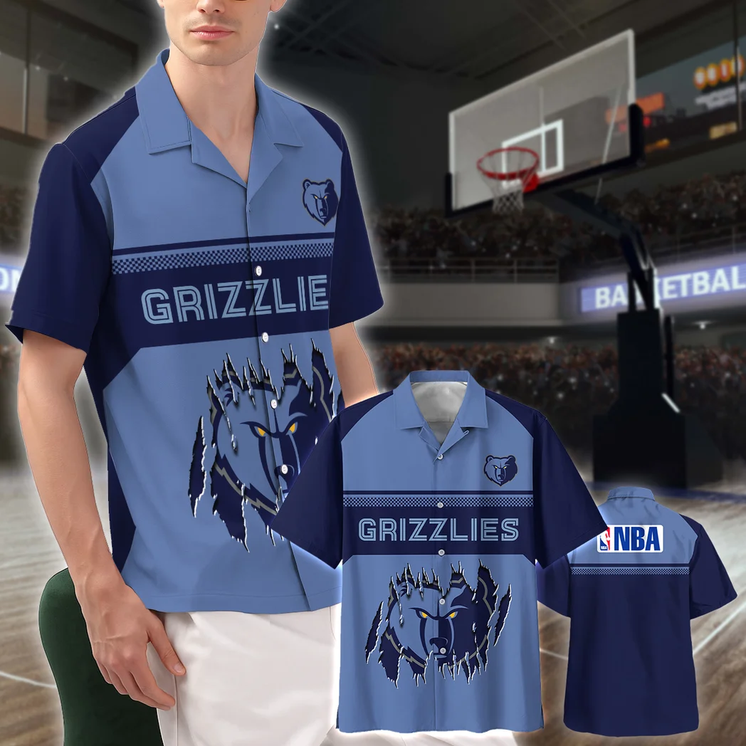 Memphis Grizzlies Hawaiian Shirt Logo Print, Sport Passion Button Shirt HVN1528MG