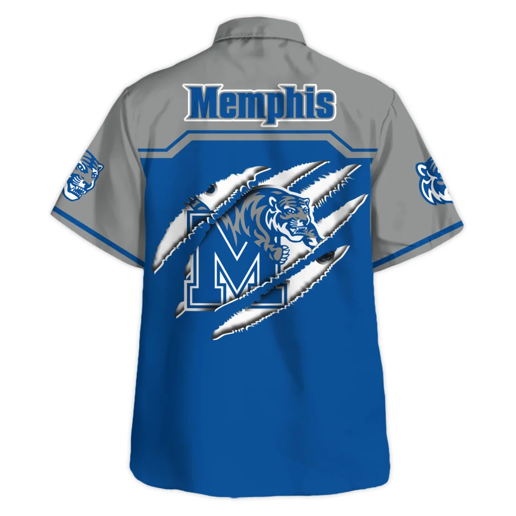 Memphis Tigers Hawaiian Shirt Logo Print, Summer Match Button Shirt HVN1469ME