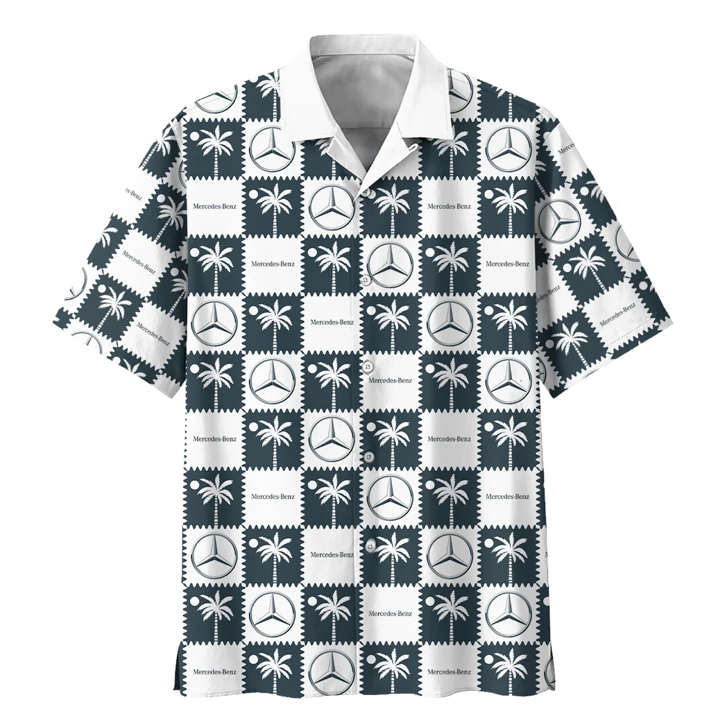 Mercedes Benz Hawaiian Shirt Logo Exclusive, Street Racer Button Shirt HVN1540MB