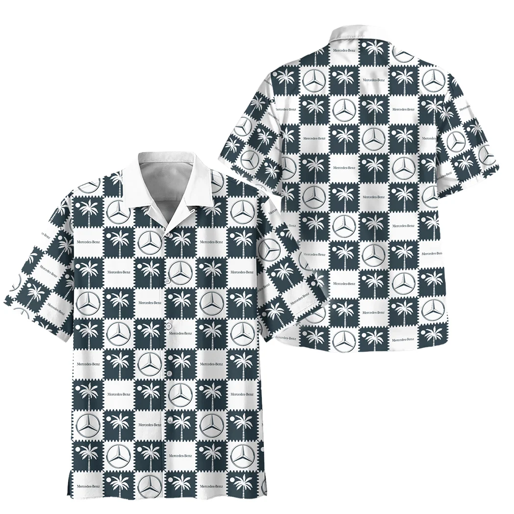 Mercedes Benz Hawaiian Shirt Logo Exclusive, Street Racer Button Shirt HVN1540MB