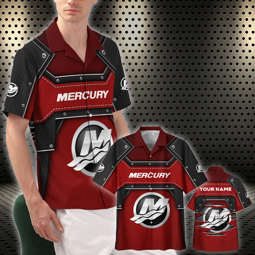 Mercury Marine Hawaiian Shirt, Engine Lover Button Shirt HVN1401MM