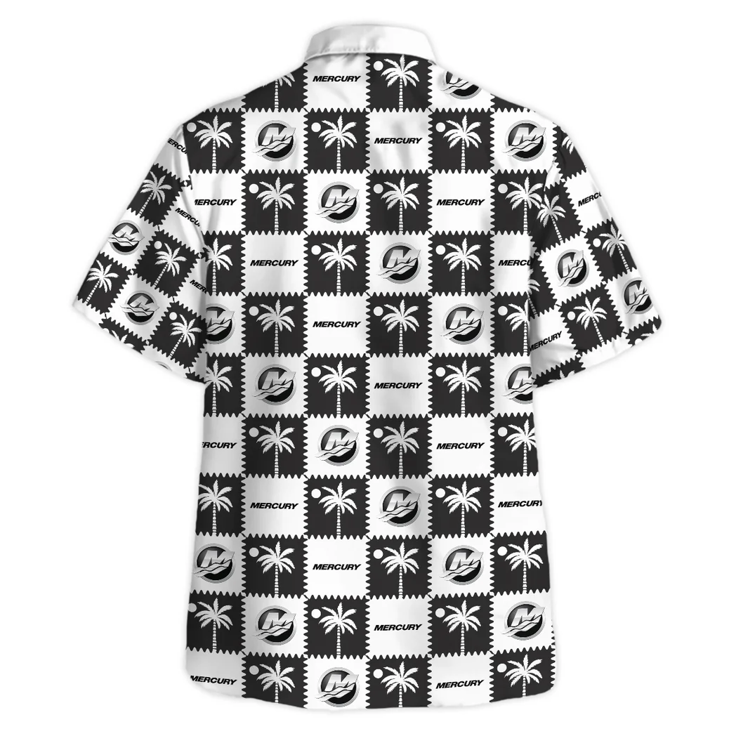 Mercury Marine Hawaiian Shirt Logo Exclusive, Bold Driver Button Shirt HVN1540MM