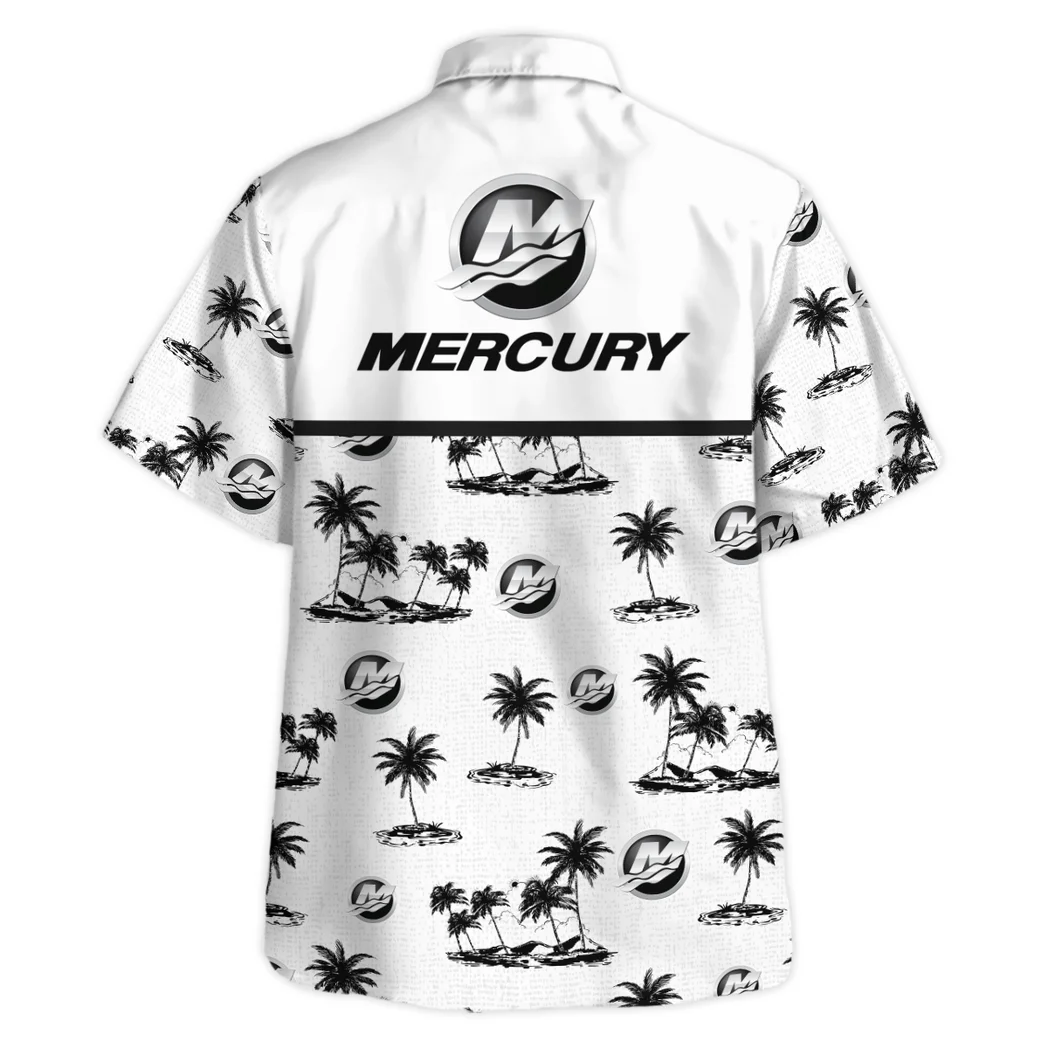 Mercury Marine Hawaiian Shirt Tropical Style, Performance Gear Button Shirt HVN1536MM