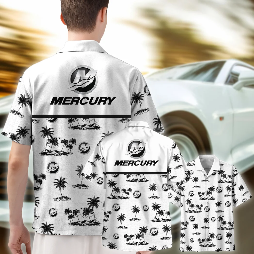 Mercury Marine Hawaiian Shirt Tropical Style, Performance Gear Button Shirt HVN1536MM