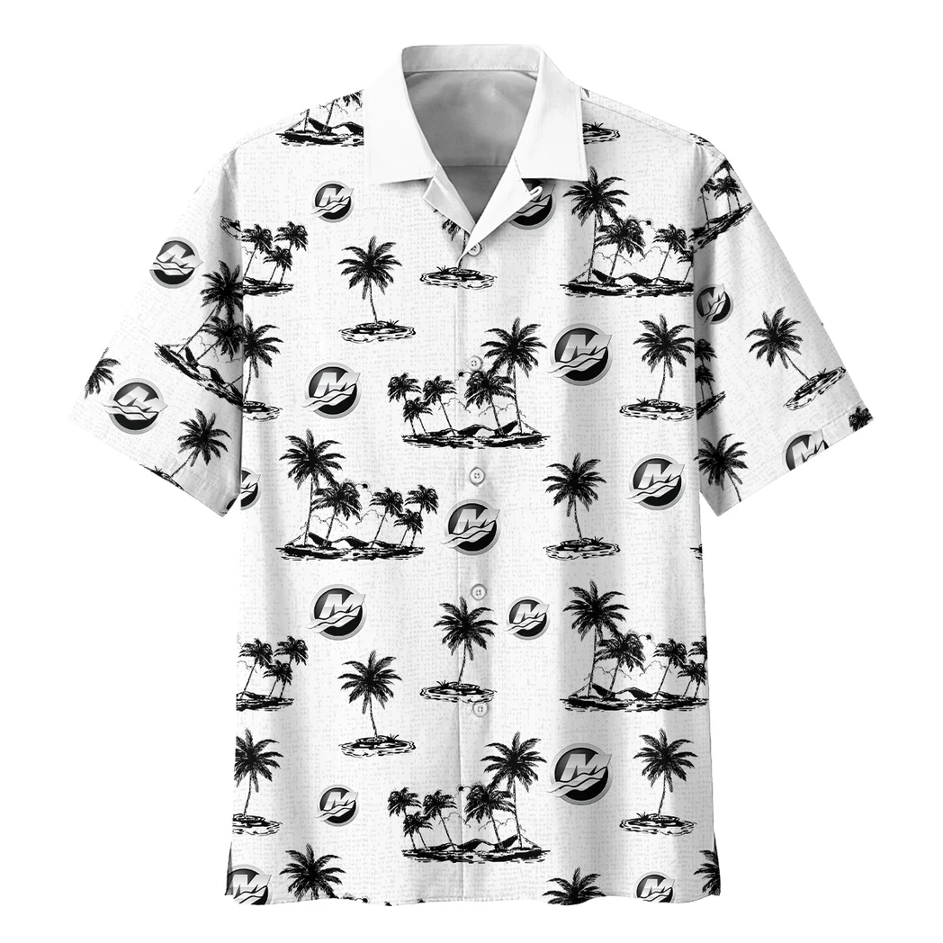Mercury Marine Hawaiian Shirt Tropical Style, Performance Gear Button Shirt HVN1536MM