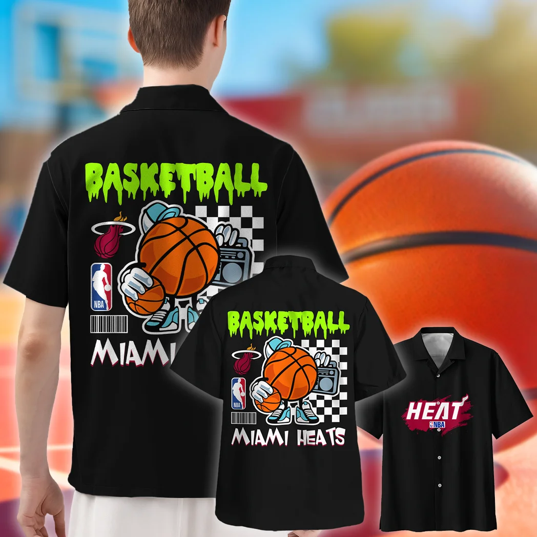 Miami Heat Hawaiian Shirt Exclusive Logo, Match Day Button Shirt HVN1531MH