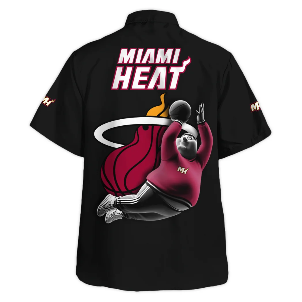 Miami Heat Hawaiian Shirt Exclusive Logo, Tailgate Vibe Button Shirt HVN1530MH