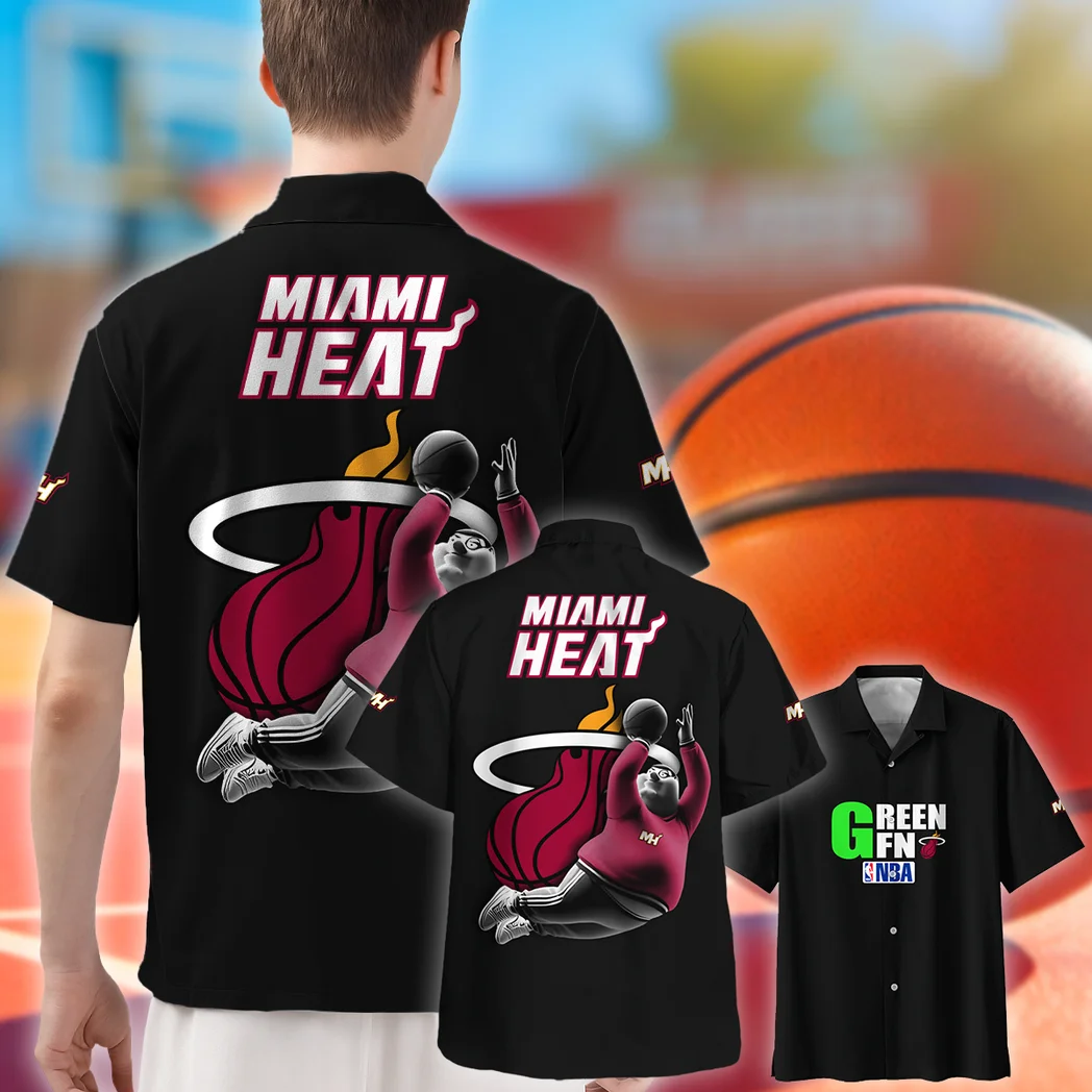 Miami Heat Hawaiian Shirt Exclusive Logo, Tailgate Vibe Button Shirt HVN1530MH