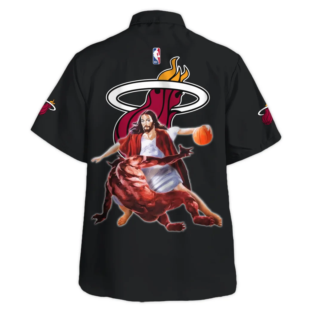 Miami Heat Hawaiian Shirt Logo Print, Summer Match Button Shirt HVN1532MH