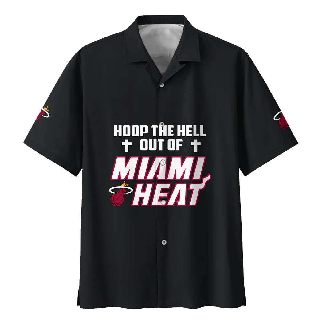 Miami Heat Hawaiian Shirt Logo Print, Summer Match Button Shirt HVN1532MH