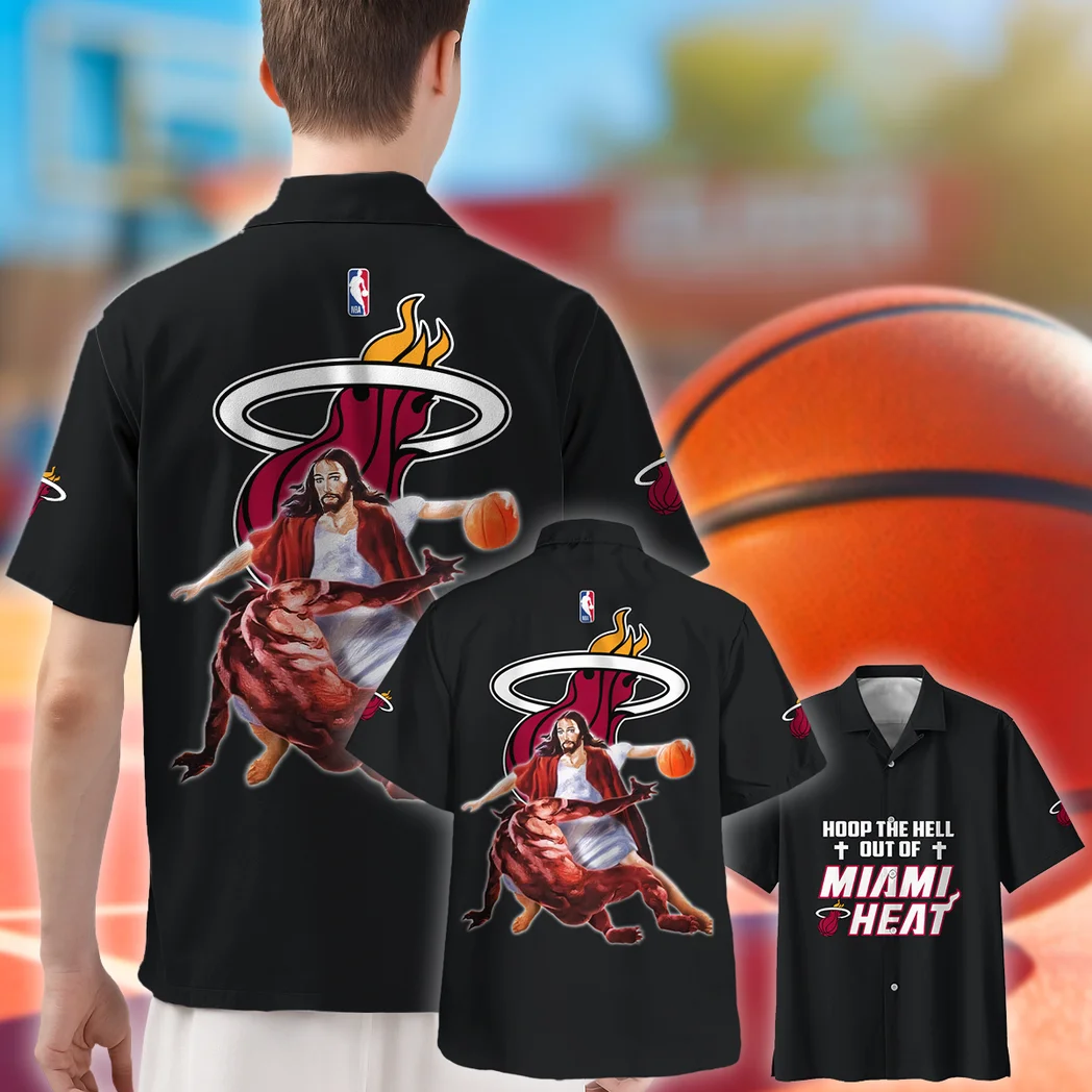Miami Heat Hawaiian Shirt Logo Print, Summer Match Button Shirt HVN1532MH