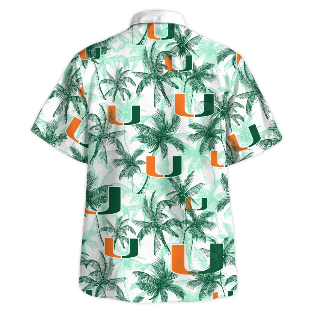 Miami Hurricanes Hawaiian Shirt Logo Print, Match Day Button Shirt HVN1468MH