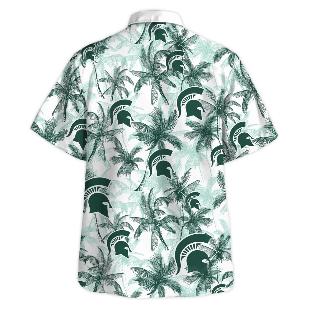 Michigan State Spartans Hawaiian Shirt Logo Print, Everyday Fan Button Shirt HVN1468MS