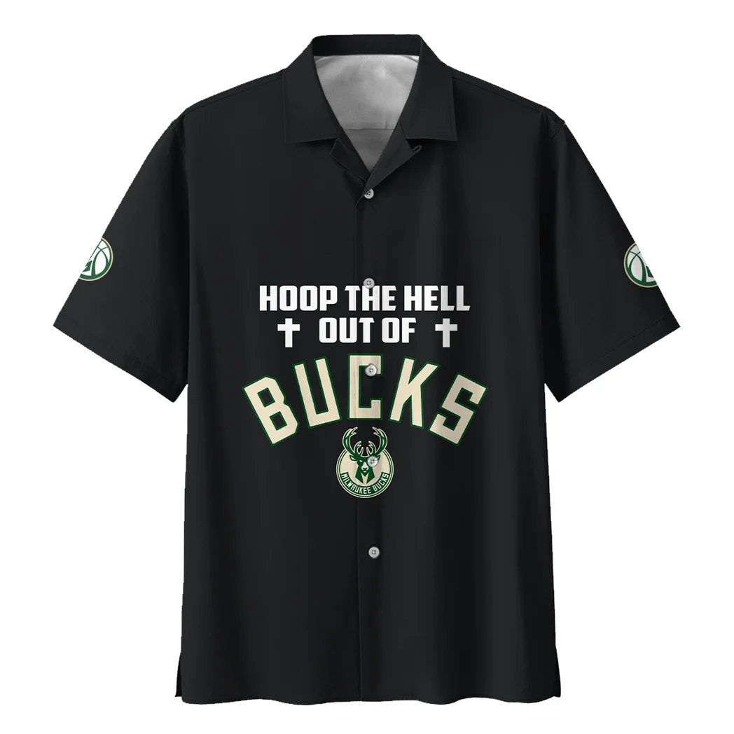 Milwaukee Bucks Hawaiian Shirt Logo Print, Tailgate Vibe Button Shirt HVN1532MB