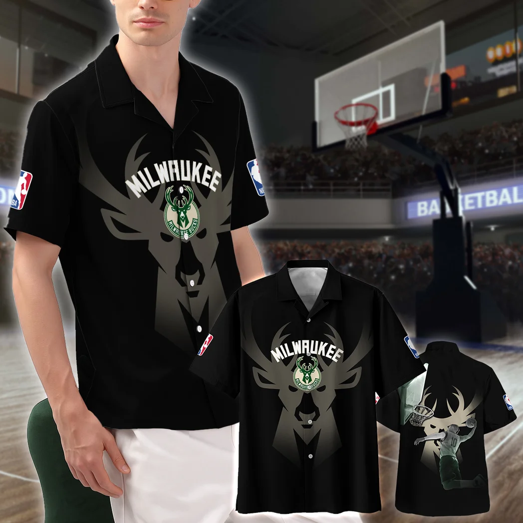Milwaukee Bucks Hawaiian Shirt, Match Day Button Shirt HVN1529MB