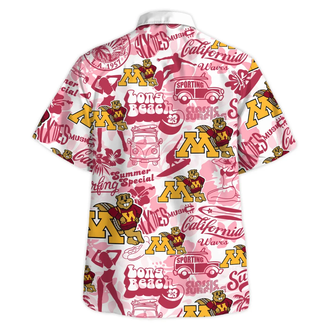Minnesota Golden Gophers Hawaiian Shirt Logo Print, Bold Spirit Button Shirt HVN1467MG
