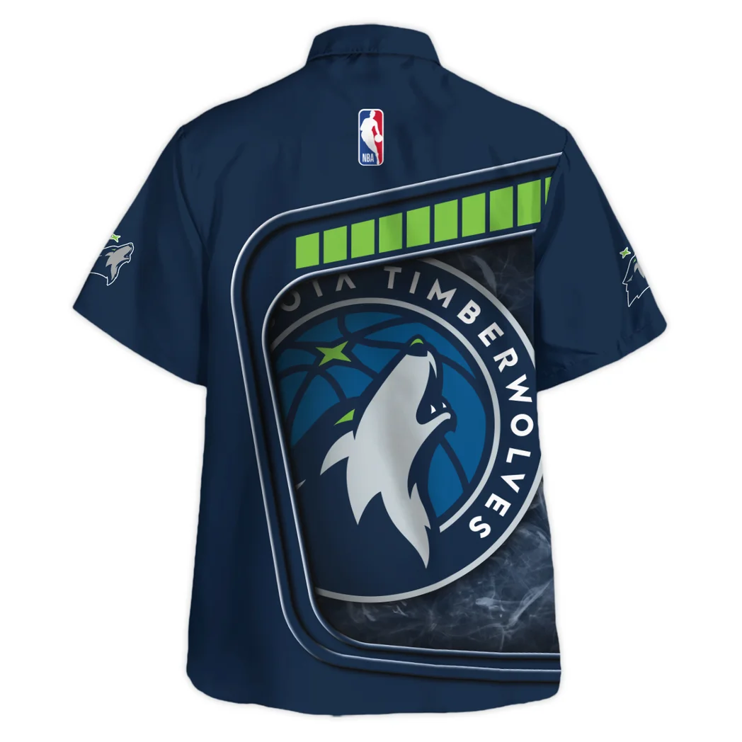 Minnesota Timberwolves Hawaiian Shirt Excluisve Logo, Bold Supporter Button Shirt HVN1527MT