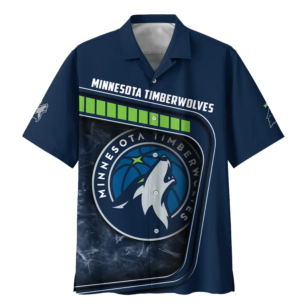 Minnesota Timberwolves Hawaiian Shirt Excluisve Logo, Bold Supporter Button Shirt HVN1527MT